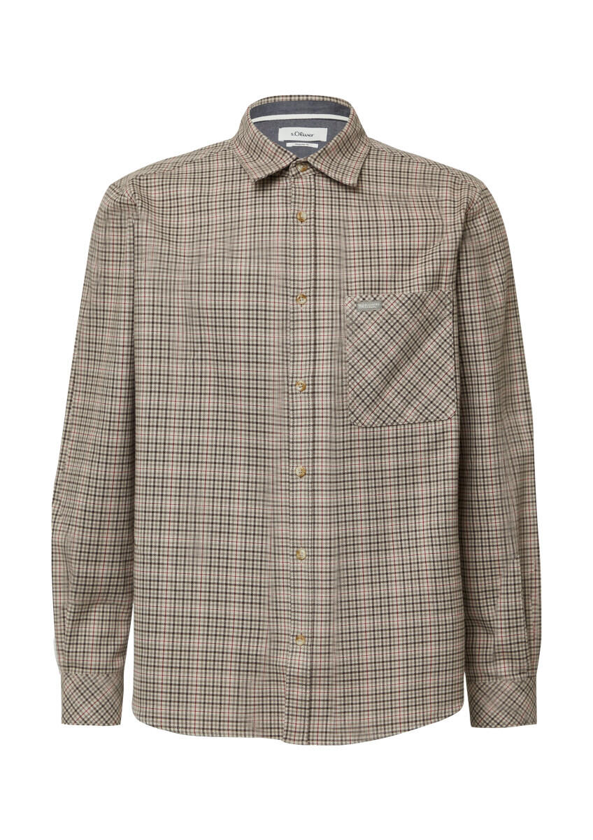 s.Oliver Red Label - Regular Fit: Kariertes Hemd mit Waschung beige - Gr. - 3XL von s.Oliver Red Label