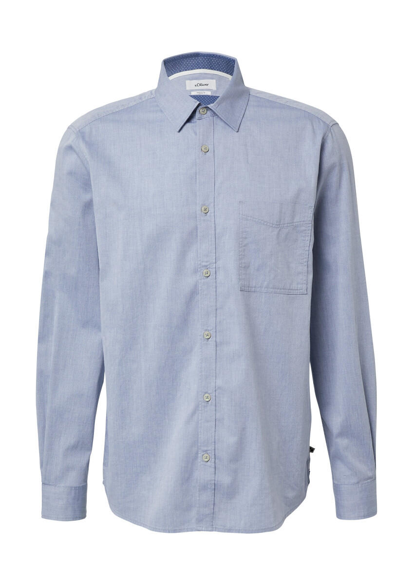 s.Oliver Red Label - Regular Fit: Langarmhemd aus Webware blau - Gr. - XXL von s.Oliver Red Label