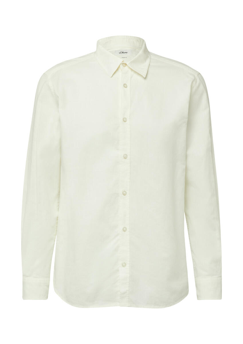 s.Oliver Red Label - Regular Fit: Strukturiertes Hemd mit Kentkragen weiß - Gr. - XL von s.Oliver Red Label