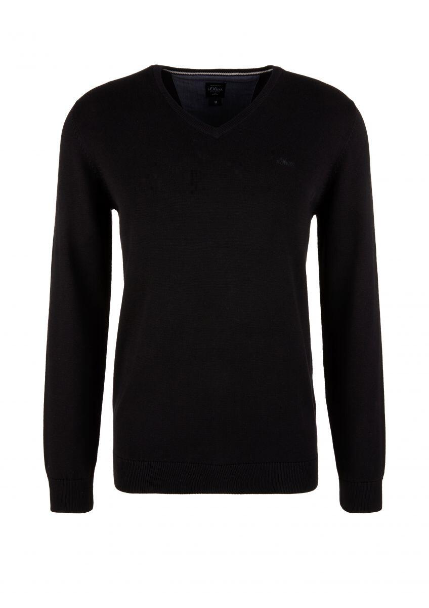 s.Oliver Red Label - Regular fit: Feinstrickpulli schwarz - Gr. - S von s.Oliver Red Label