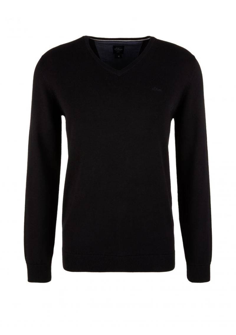 s.Oliver Red Label - Regular fit: Feinstrickpulli schwarz - Gr. - S von s.Oliver Red Label