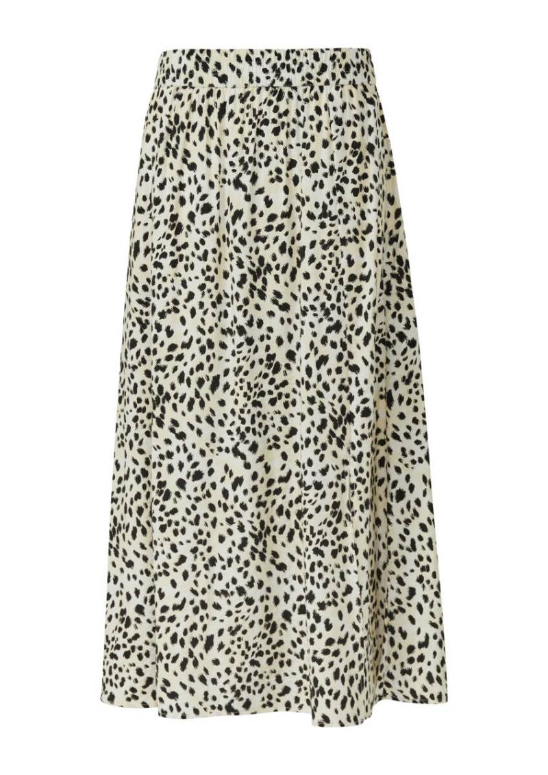 s.Oliver Red Label - Rock aus Viskosemix mit Leo-Print beige - Gr. - 42 von s.Oliver Red Label