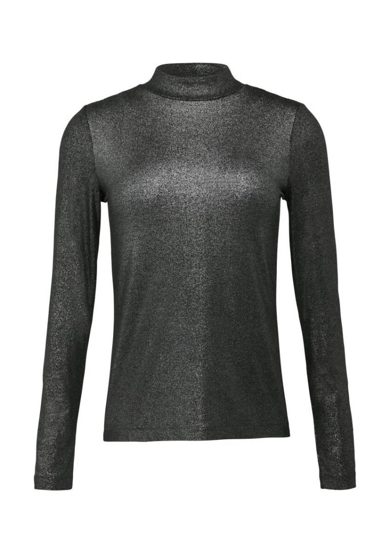 s.Oliver Red Label - Schmal geschnittenes Langarmshirt aus Viskosemix schwarz - Gr. - 42 von s.Oliver Red Label