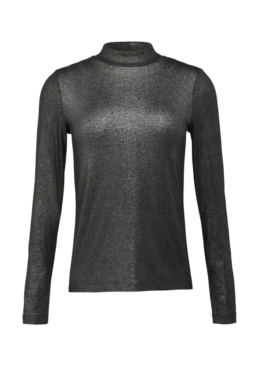 s.Oliver Red Label - Schmal geschnittenes Langarmshirt aus Viskosemix schwarz - Gr. - 46 von s.Oliver Red Label