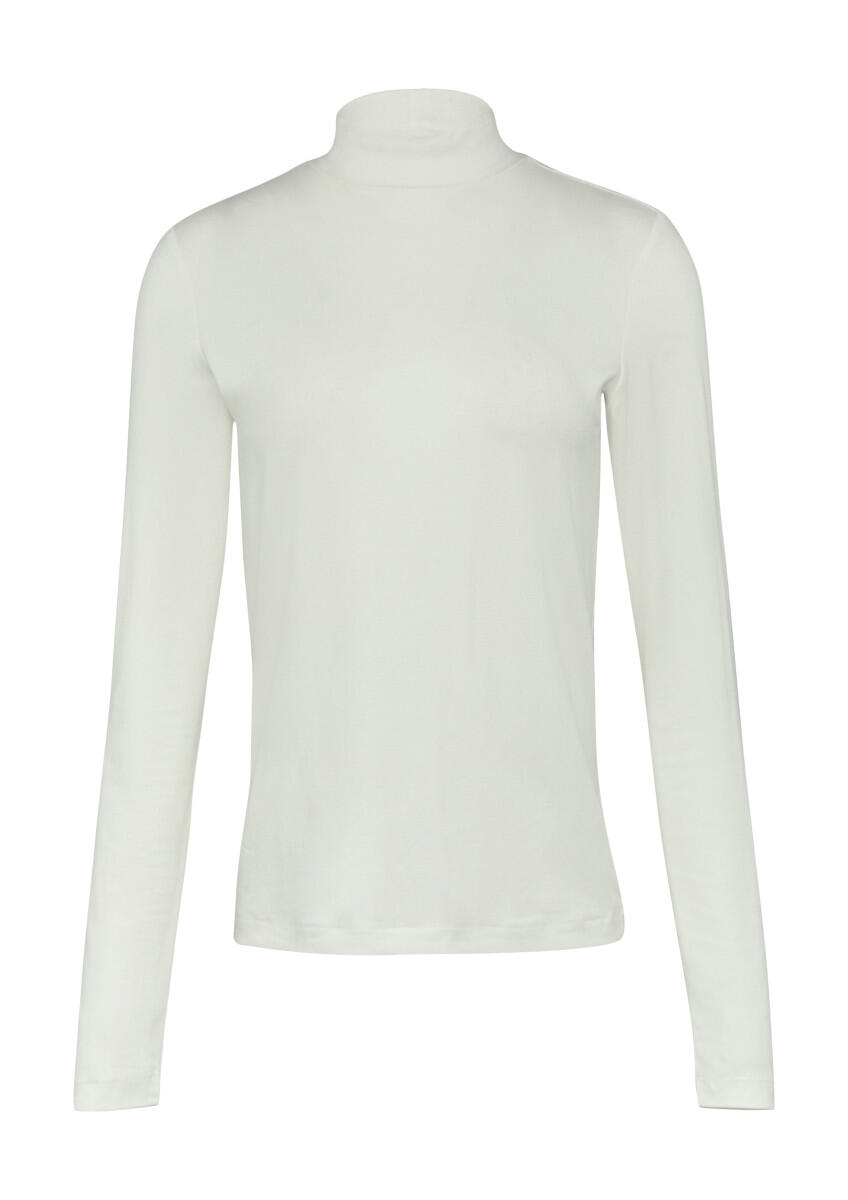 s.Oliver Red Label - Schmal geschnittenes Langarmshirt aus Viskosemix weiß - Gr. - 46 von s.Oliver Red Label