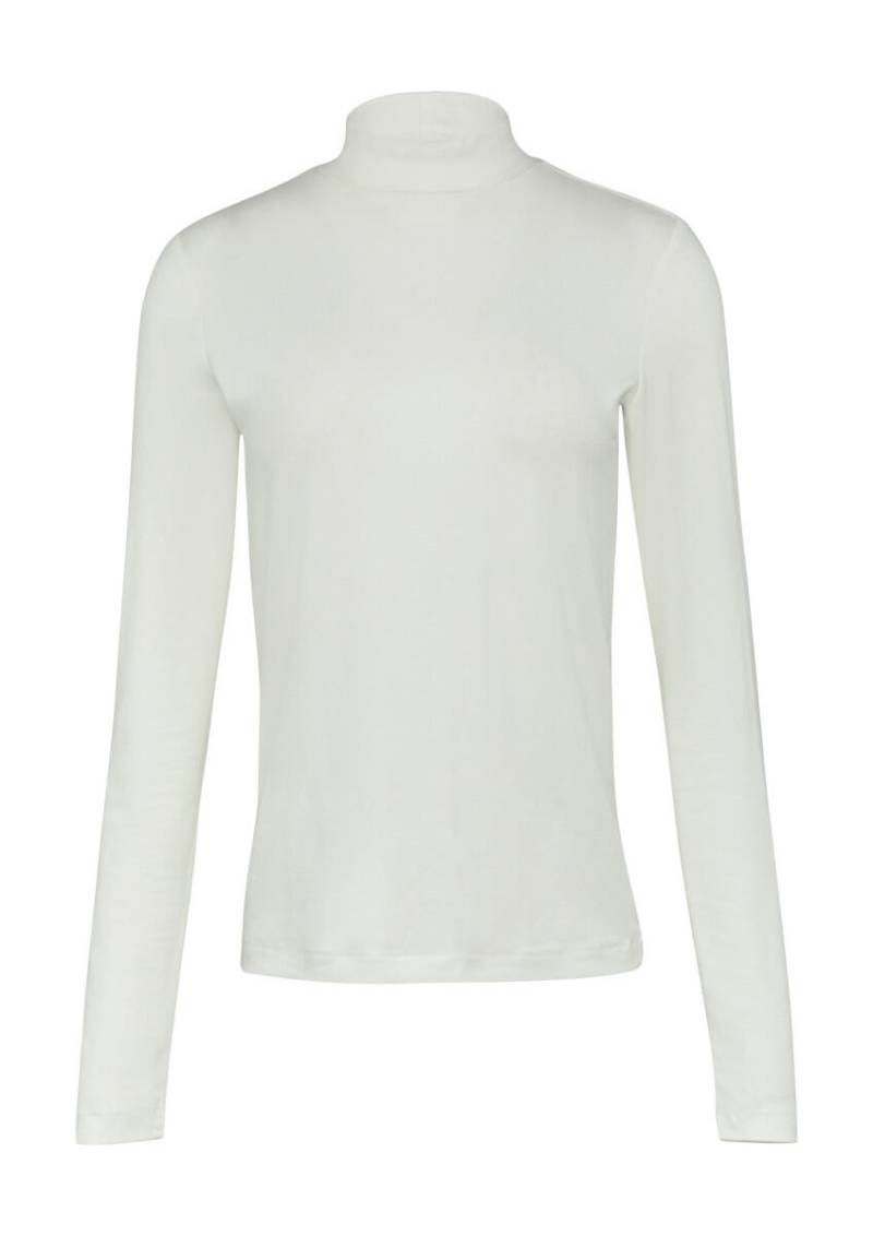 s.Oliver Red Label - Schmal geschnittenes Langarmshirt aus Viskosemix weiß - Gr. - 46 von s.Oliver Red Label