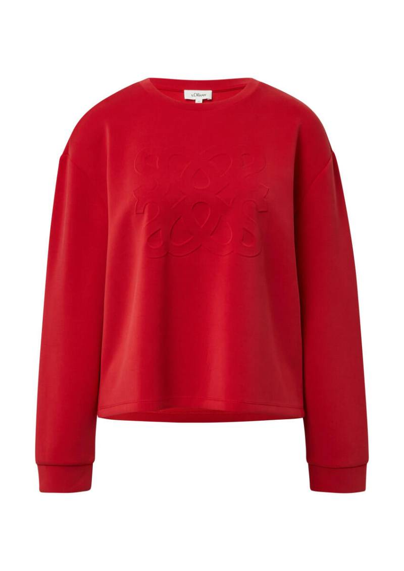 s.Oliver Red Label - Scuba-Sweatshirt mit Front-Prägung rot - Gr. - 36 von s.Oliver Red Label