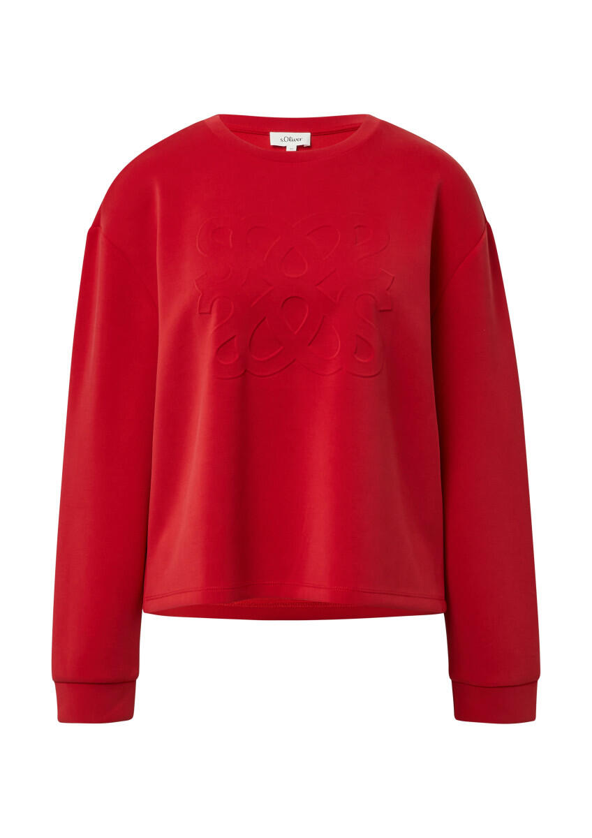 s.Oliver Red Label - Scuba-Sweatshirt mit Front-Prägung rot - Gr. - 44 von s.Oliver Red Label