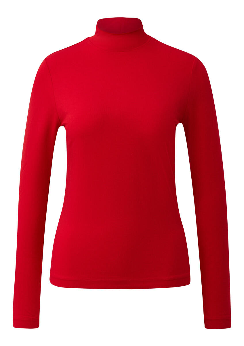 s.Oliver Red Label - Slim Fit Jerseyshirt mit Stehkragen rot - Gr. - 34 von s.Oliver Red Label