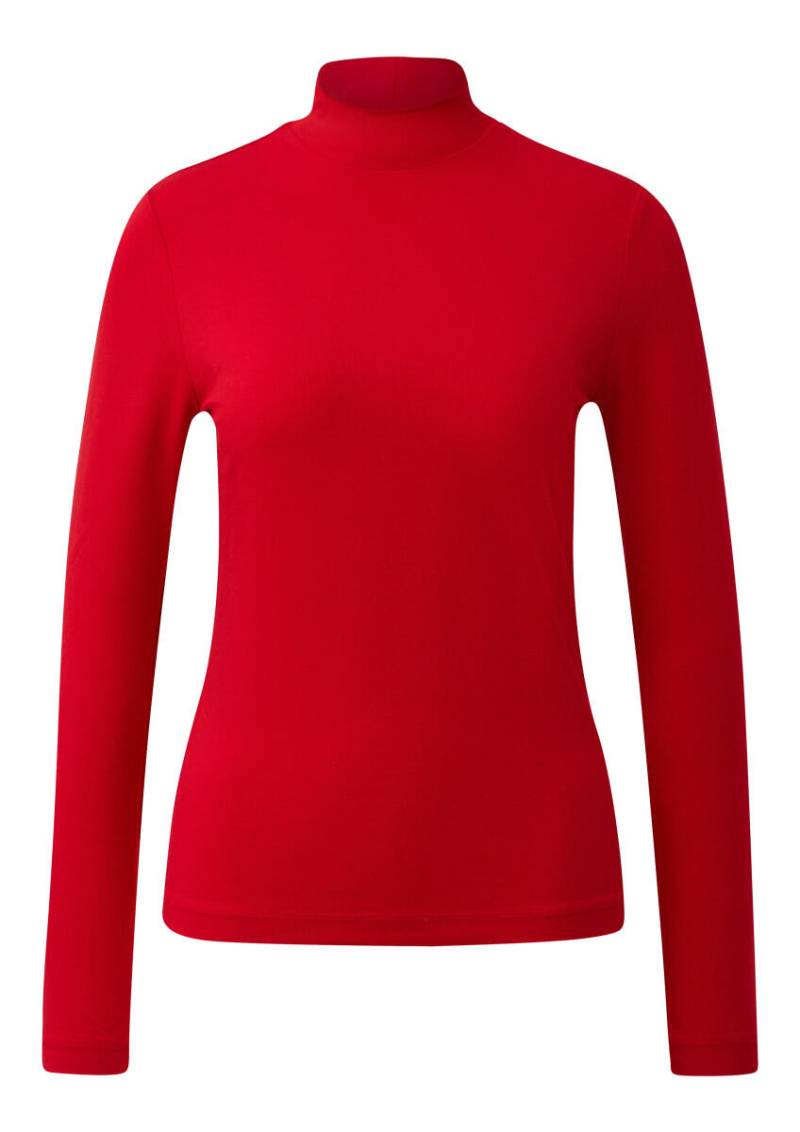 s.Oliver Red Label - Slim Fit Jerseyshirt mit Stehkragen rot - Gr. - 34 von s.Oliver Red Label