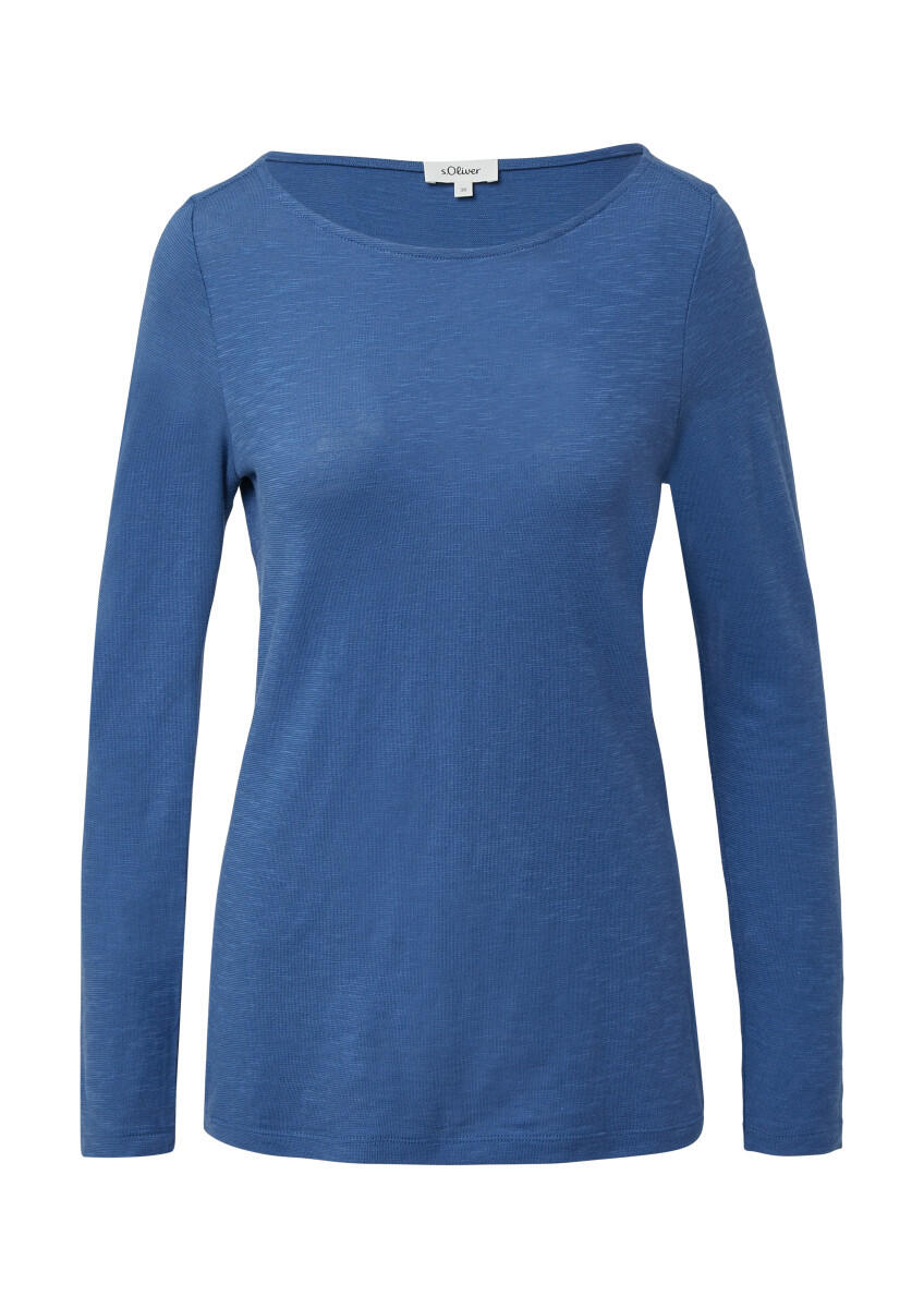 s.Oliver Red Label - Slim-Fit-Longsleeve blau - Gr. - 42 von s.Oliver Red Label