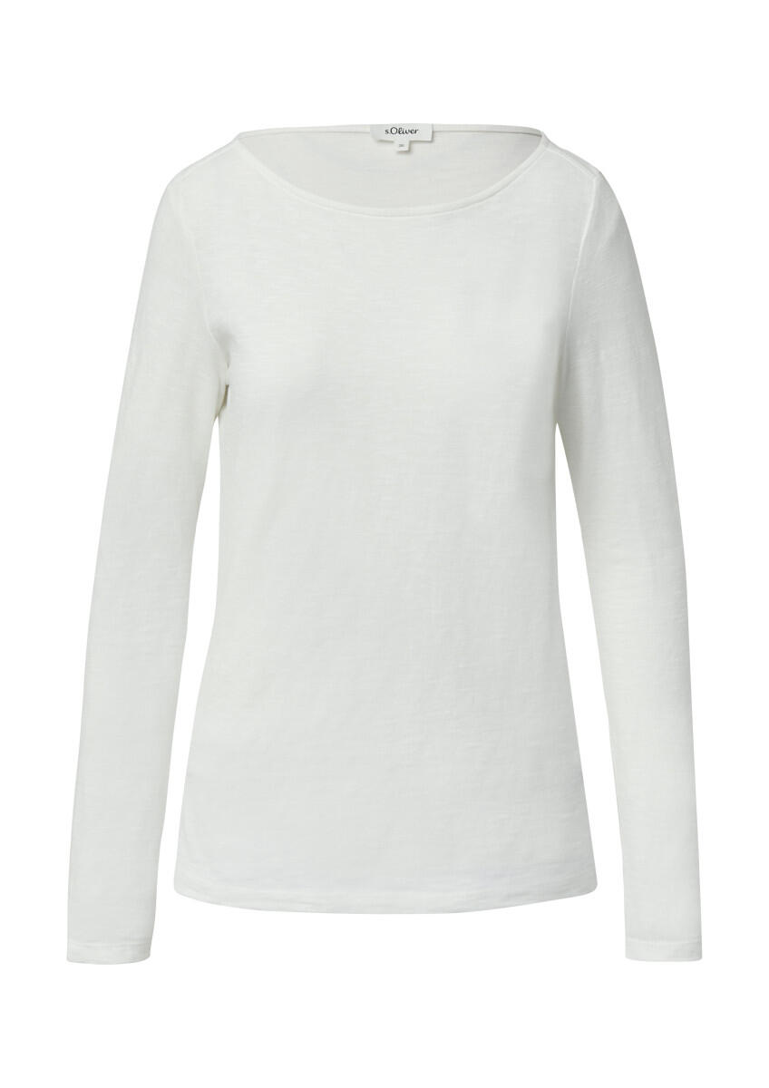 s.Oliver Red Label - Slim-Fit-Longsleeve weiß - Gr. - 42 von s.Oliver Red Label