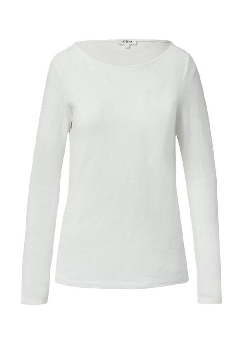 s.Oliver Red Label - Slim-Fit-Longsleeve weiß - Gr. - 42 von s.Oliver Red Label