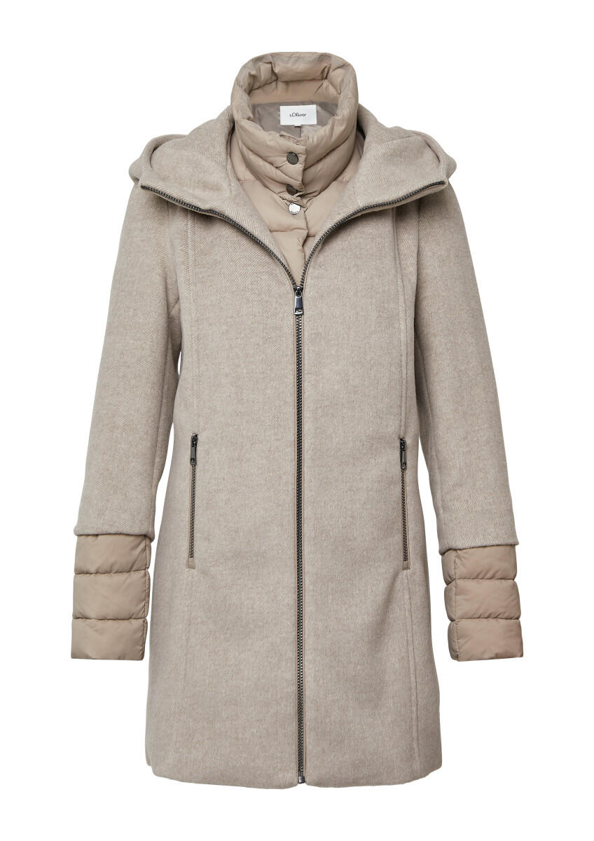 s.Oliver Red Label - Slim-Fit-Mantel beige - Gr. - 34 von s.Oliver Red Label