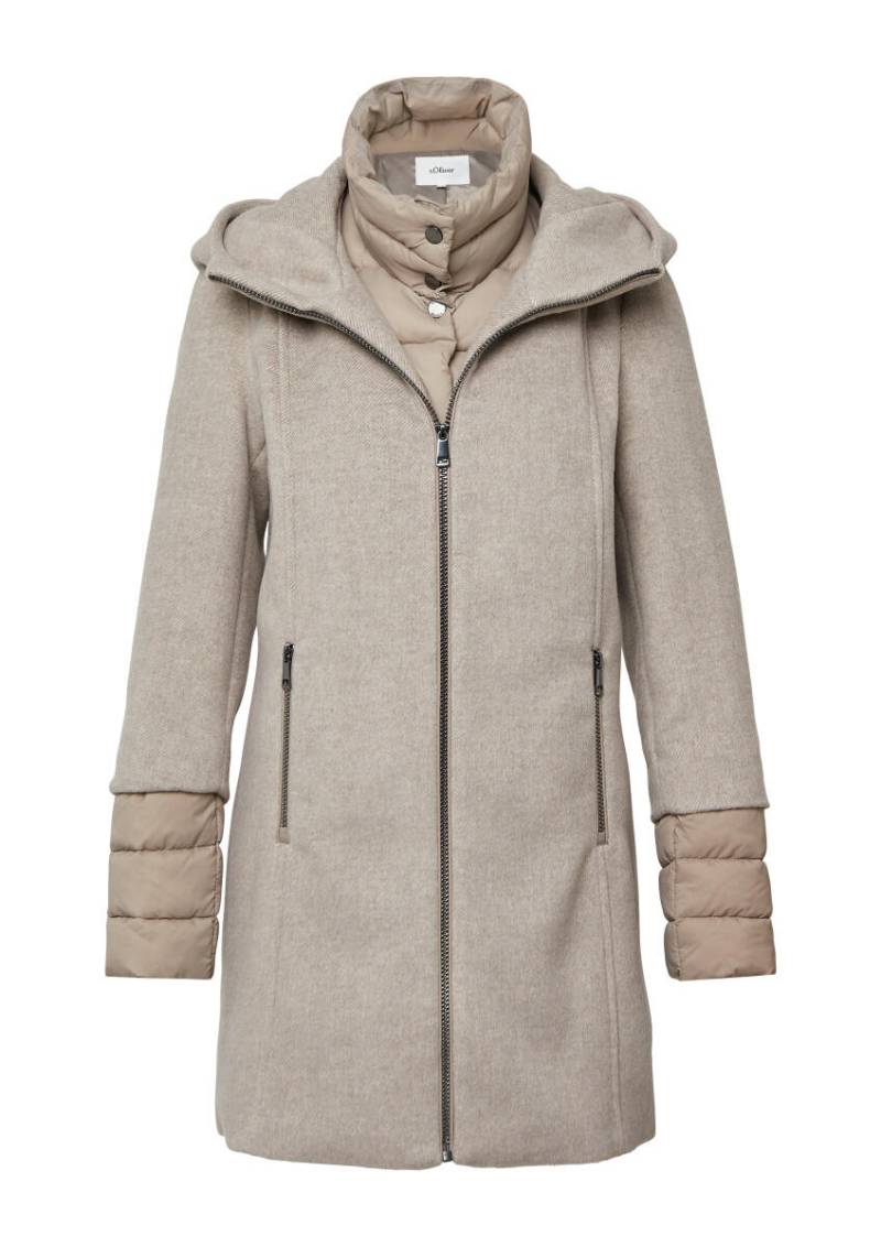 s.Oliver Red Label - Slim-Fit-Mantel beige - Gr. - 46 von s.Oliver Red Label