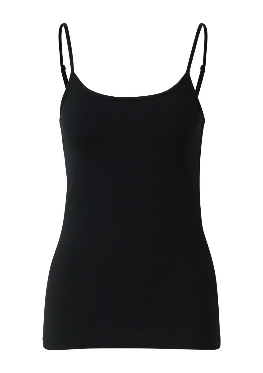 s.Oliver Red Label - Slim Fit Shirt mit Spaghettiträgern schwarz - Gr. - 46 von s.Oliver Red Label