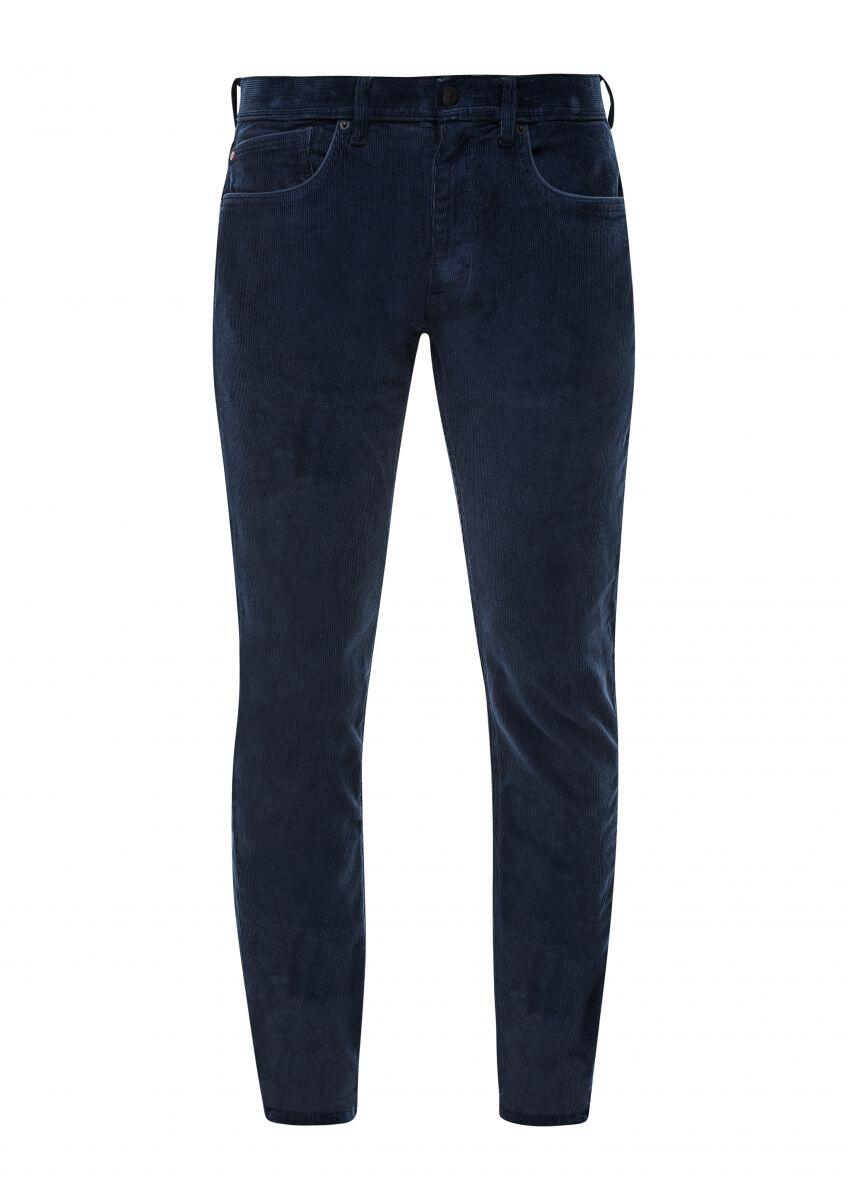 s.Oliver Red Label - Slim Fit: Hose in Kordsamt blau - Gr. - 31/32 von s.Oliver Red Label