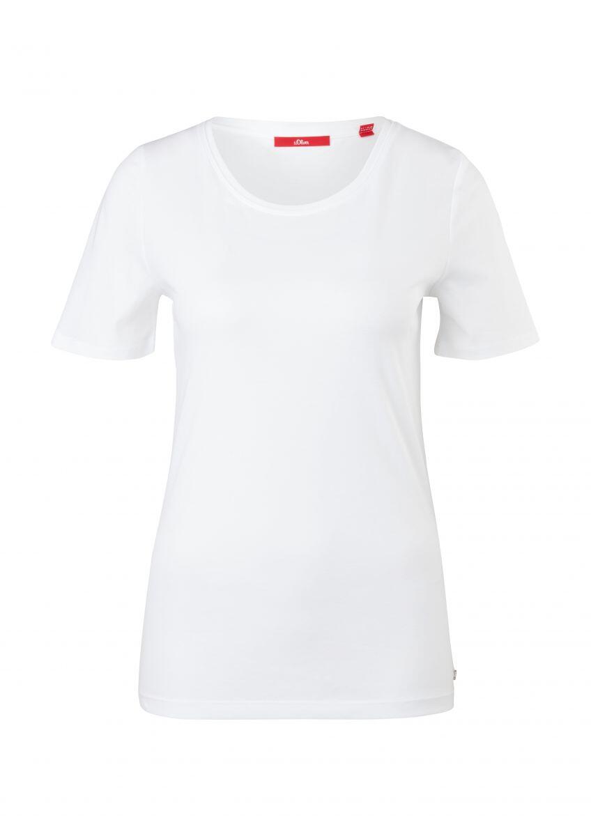 s.Oliver Red Label - Slim fit: Jerseyshirt weiß - Gr. - 40 von s.Oliver Red Label