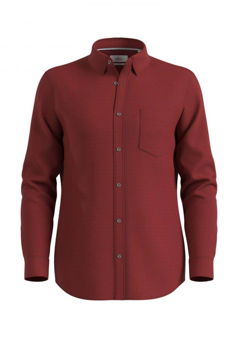 s.Oliver Red Label - Slim: Hemd aus Baumwollstretch rot - Gr. - XL von s.Oliver Red Label
