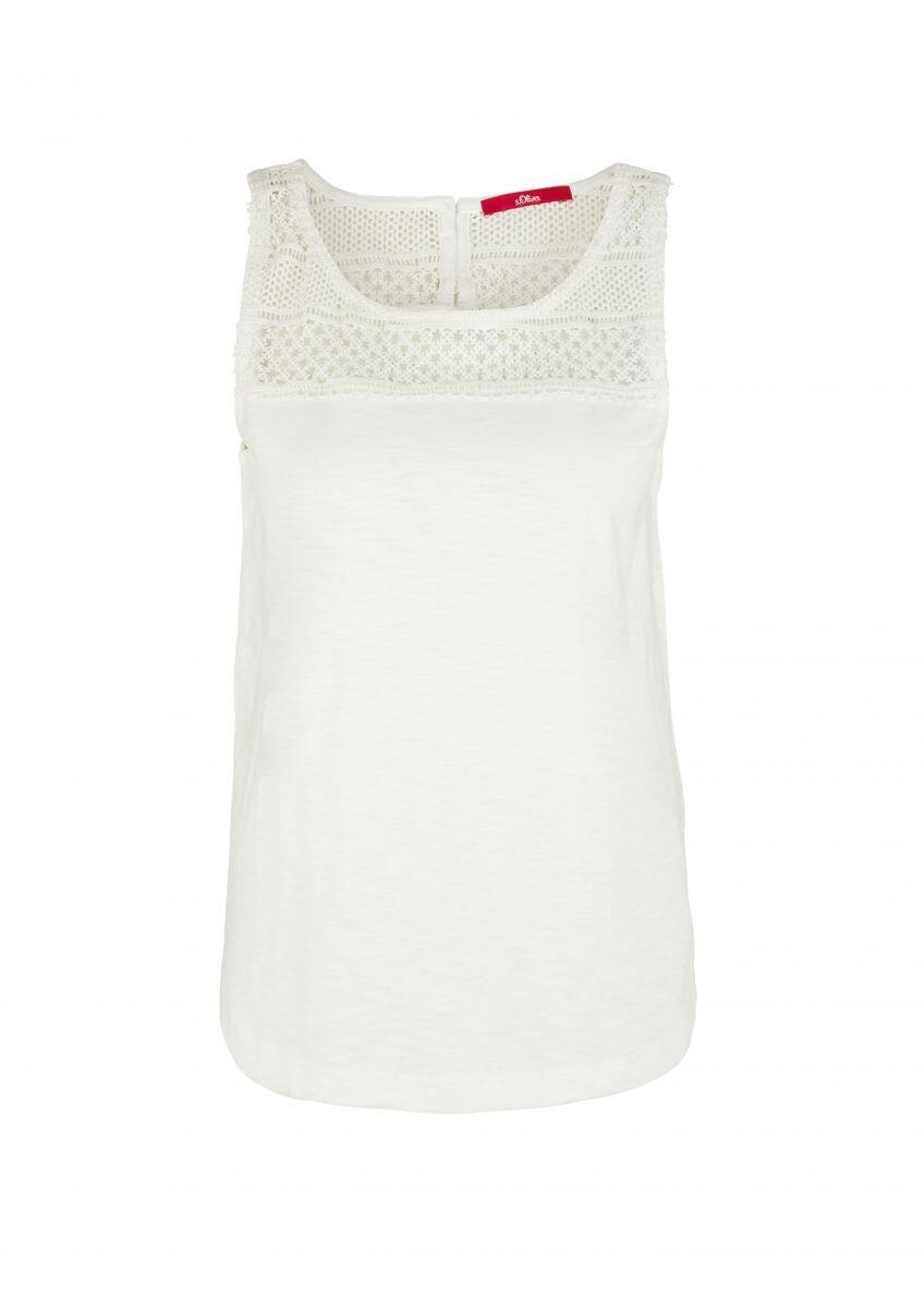 s.Oliver Red Label - Slub Yarn-Top beige - Gr. - 32 von s.Oliver Red Label