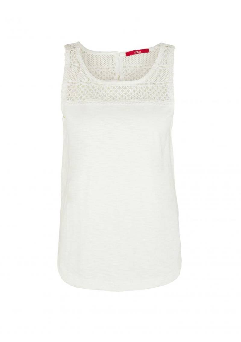 s.Oliver Red Label - Slub Yarn-Top beige - Gr. - 32 von s.Oliver Red Label