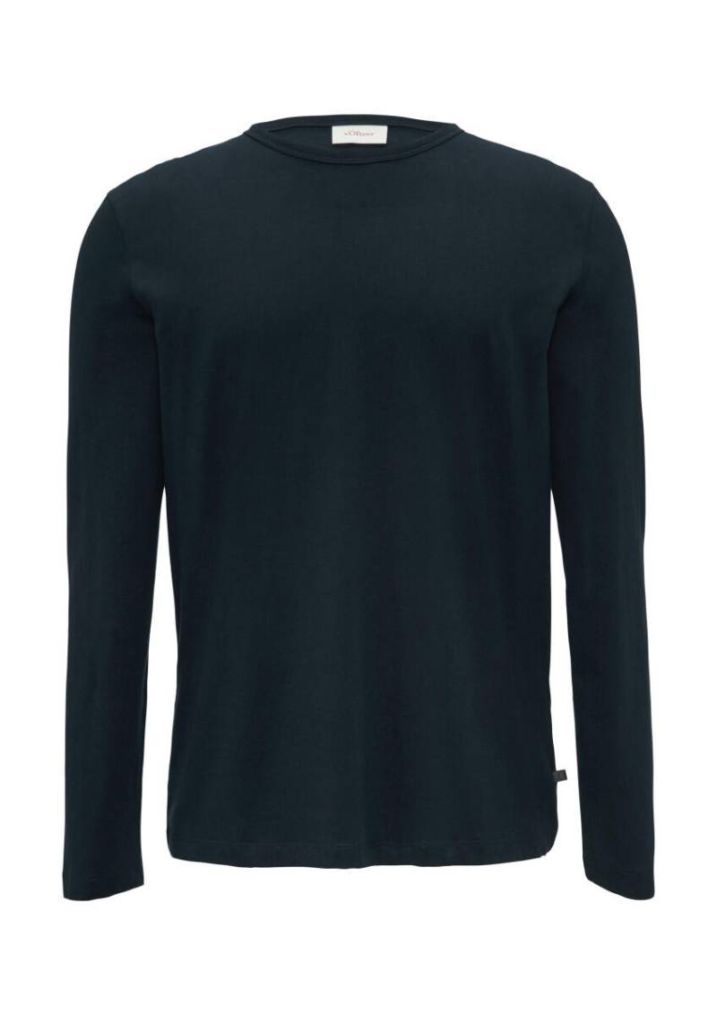 s.Oliver Red Label - Softes Langarmshirt aus Baumwolljersey blau - Gr. - S von s.Oliver Red Label