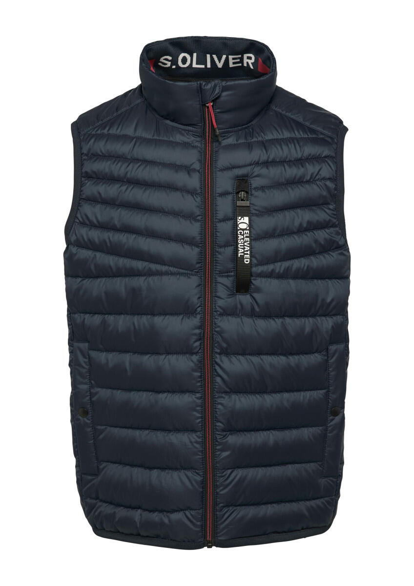 s.Oliver Red Label - Steppweste mit Kontrastdetails blau - Gr. - S von s.Oliver Red Label