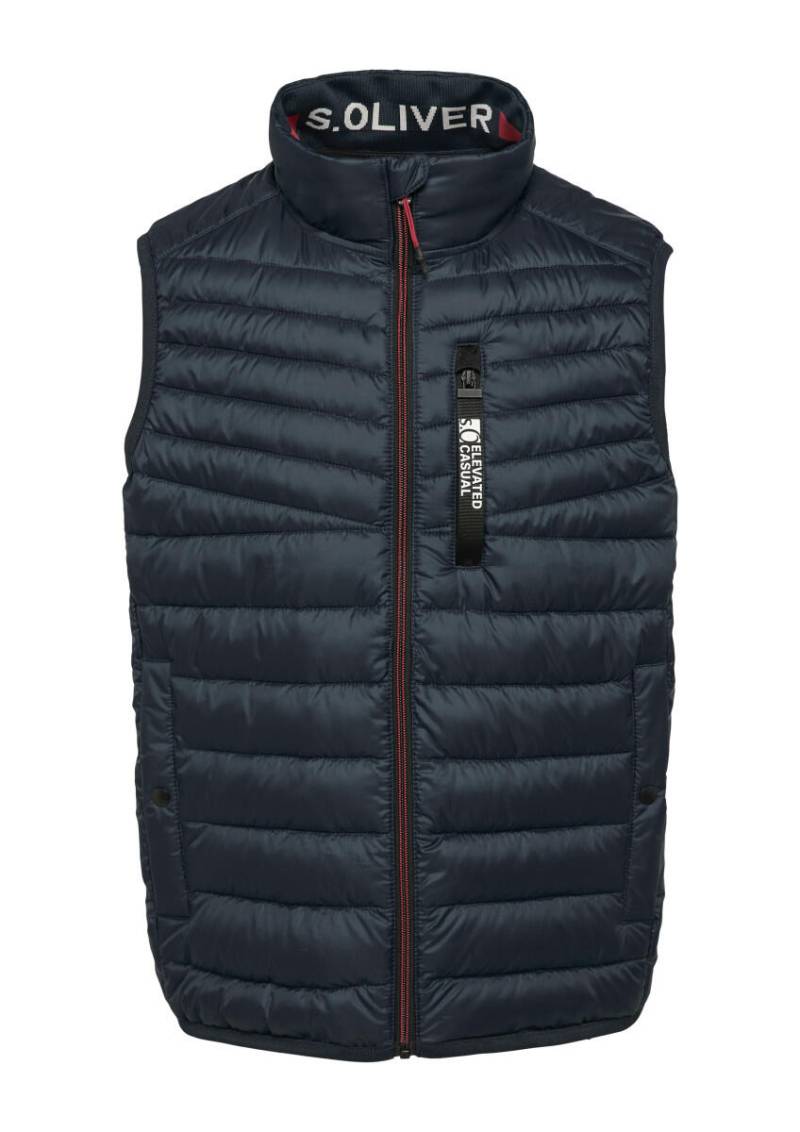 s.Oliver Red Label - Steppweste mit Kontrastdetails blau - Gr. - S von s.Oliver Red Label