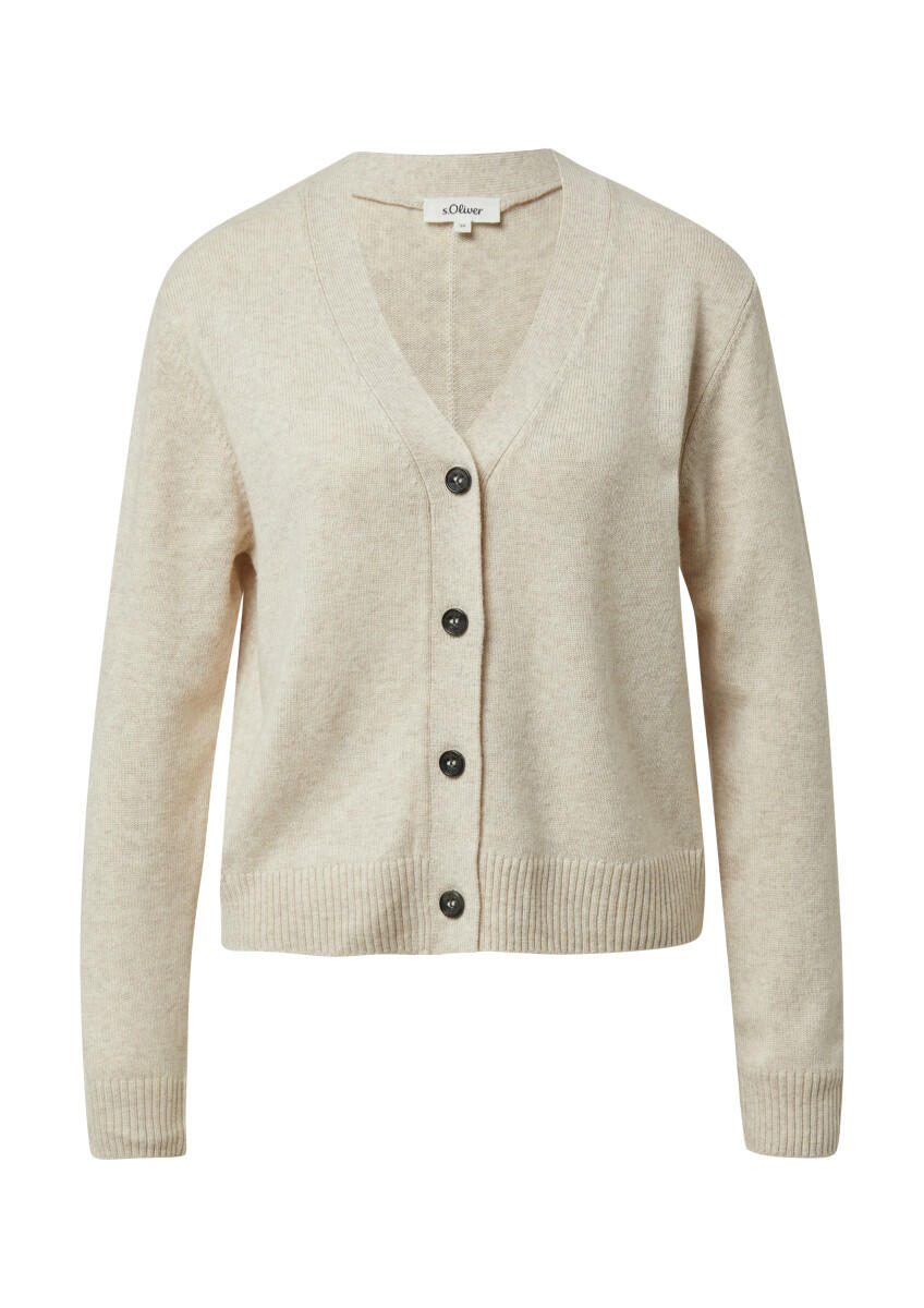 s.Oliver Red Label - Strick-Cardigan aus Wollmix beige - Gr. - 34 von s.Oliver Red Label