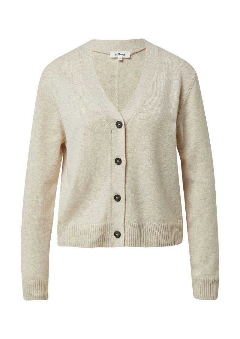 s.Oliver Red Label - Strick-Cardigan aus Wollmix beige - Gr. - 34 von s.Oliver Red Label