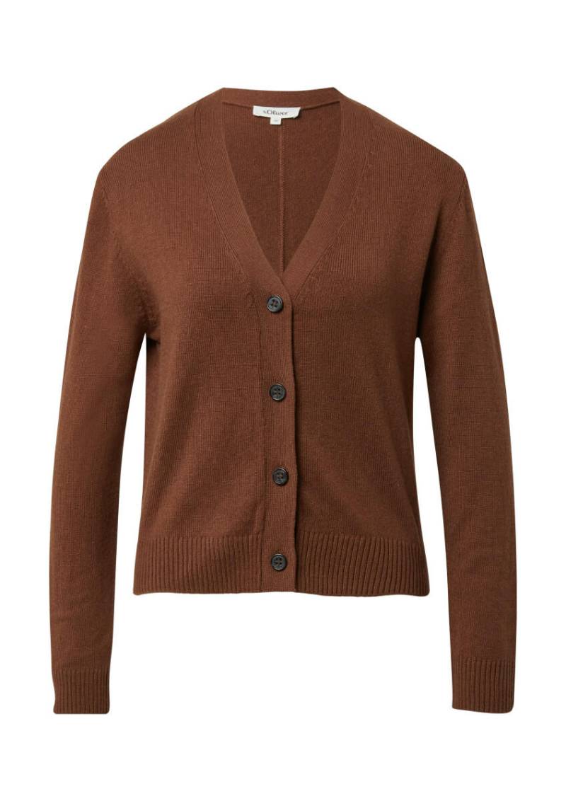 s.Oliver Red Label - Strick-Cardigan aus Wollmix braun - Gr. - 34 von s.Oliver Red Label