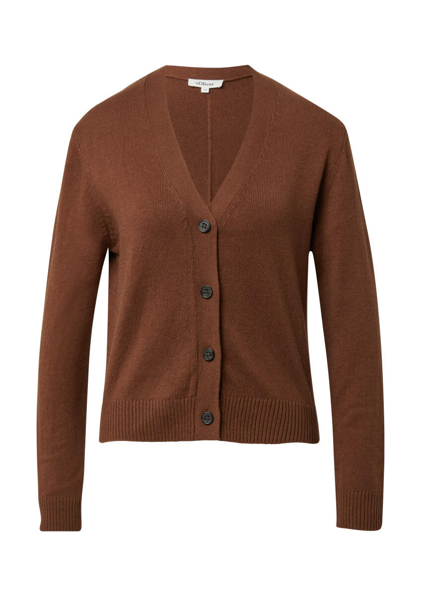 s.Oliver Red Label - Strick-Cardigan aus Wollmix braun - Gr. - 46 von s.Oliver Red Label