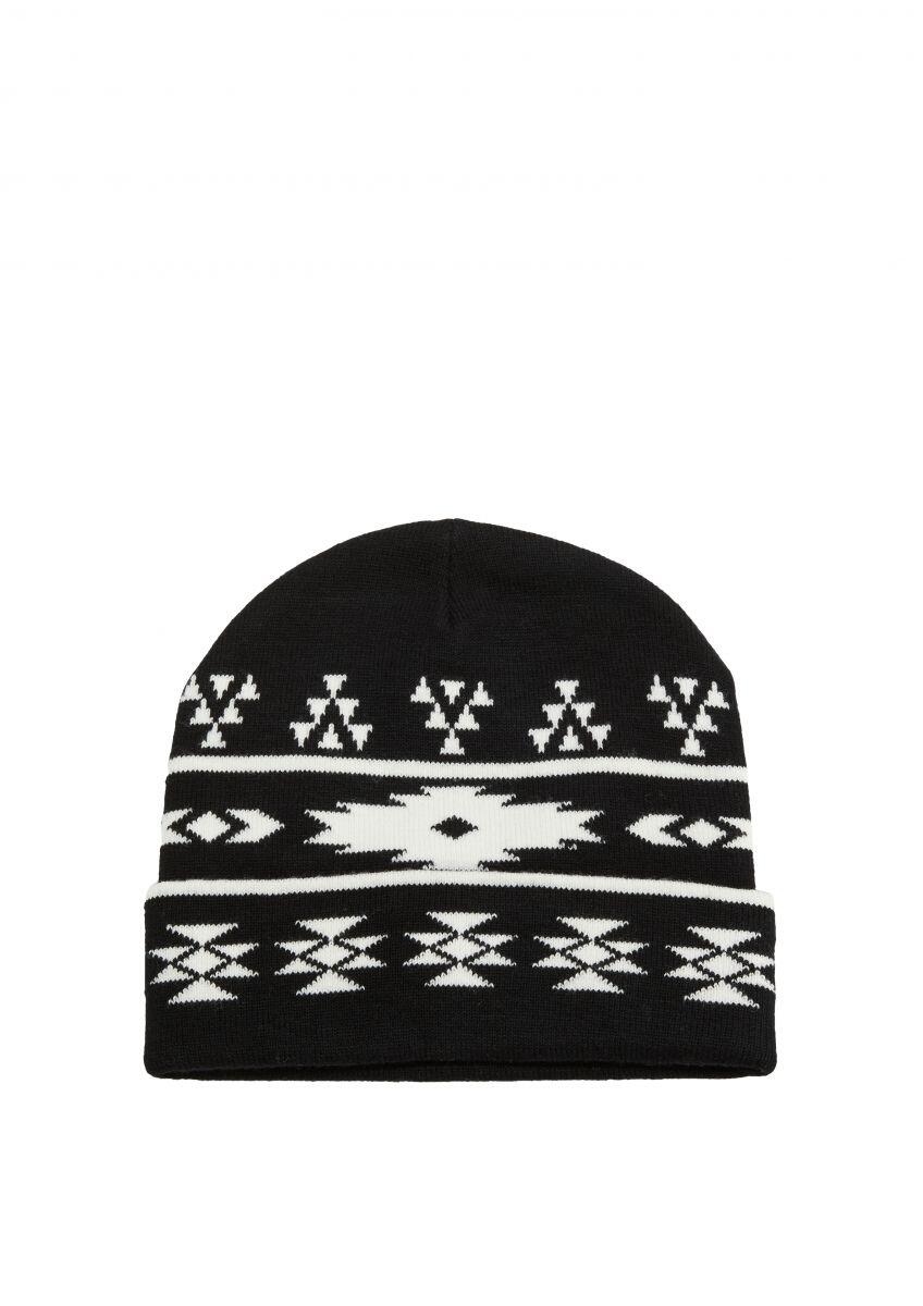 s.Oliver Red Label - Strickmütze mit Muster schwarz - Gr. - ONE SIZE von s.Oliver Red Label