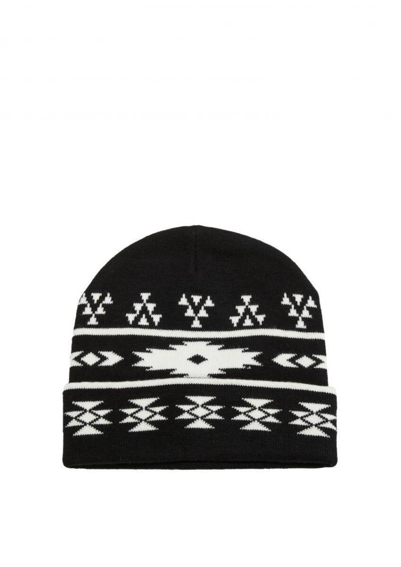 s.Oliver Red Label - Strickmütze mit Muster schwarz - Gr. - ONE SIZE von s.Oliver Red Label