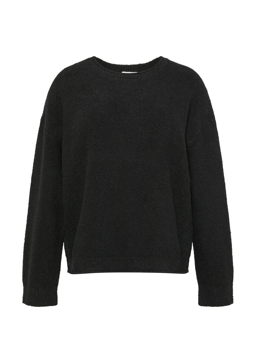 s.Oliver Red Label - Strickpullover aus Bouclé schwarz - Gr. - 40 von s.Oliver Red Label
