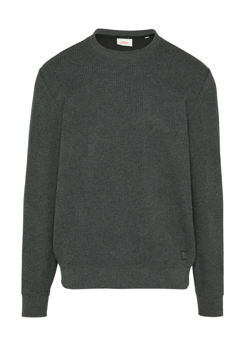 s.Oliver Red Label - Strickpullover aus Jacquard grau - Gr. - XXL von s.Oliver Red Label