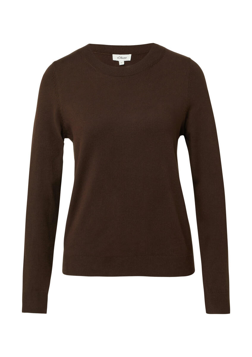 s.Oliver Red Label - Strickpullover aus Viskosemix braun - Gr. - 36 von s.Oliver Red Label