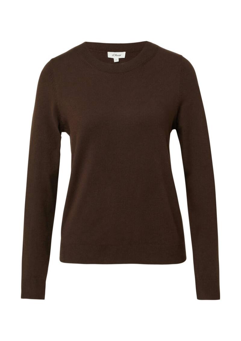 s.Oliver Red Label - Strickpullover aus Viskosemix braun - Gr. - 36 von s.Oliver Red Label