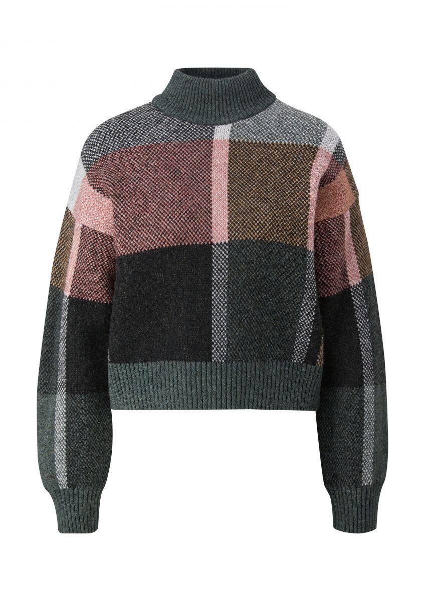 s.Oliver Red Label - Strickpullover aus Wollmix pink/grau - Gr. - 32 von s.Oliver Red Label
