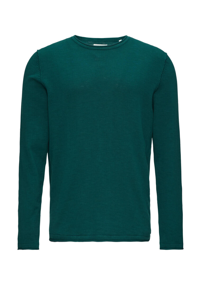 s.Oliver Red Label - Strickpullover mit Flammgarnstruktur blau/grün - Gr. - XXL von s.Oliver Red Label