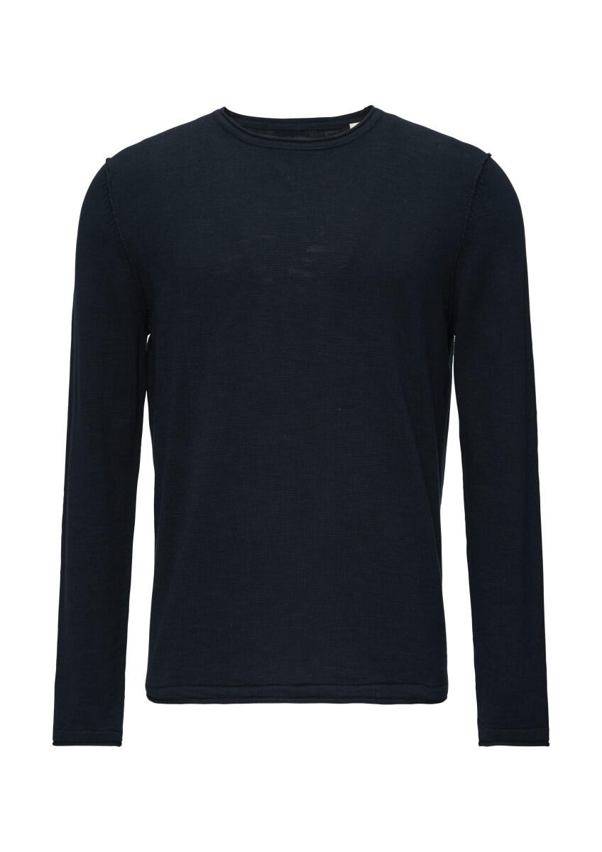 s.Oliver Red Label - Strickpullover mit Flammgarnstruktur blau - Gr. - L von s.Oliver Red Label