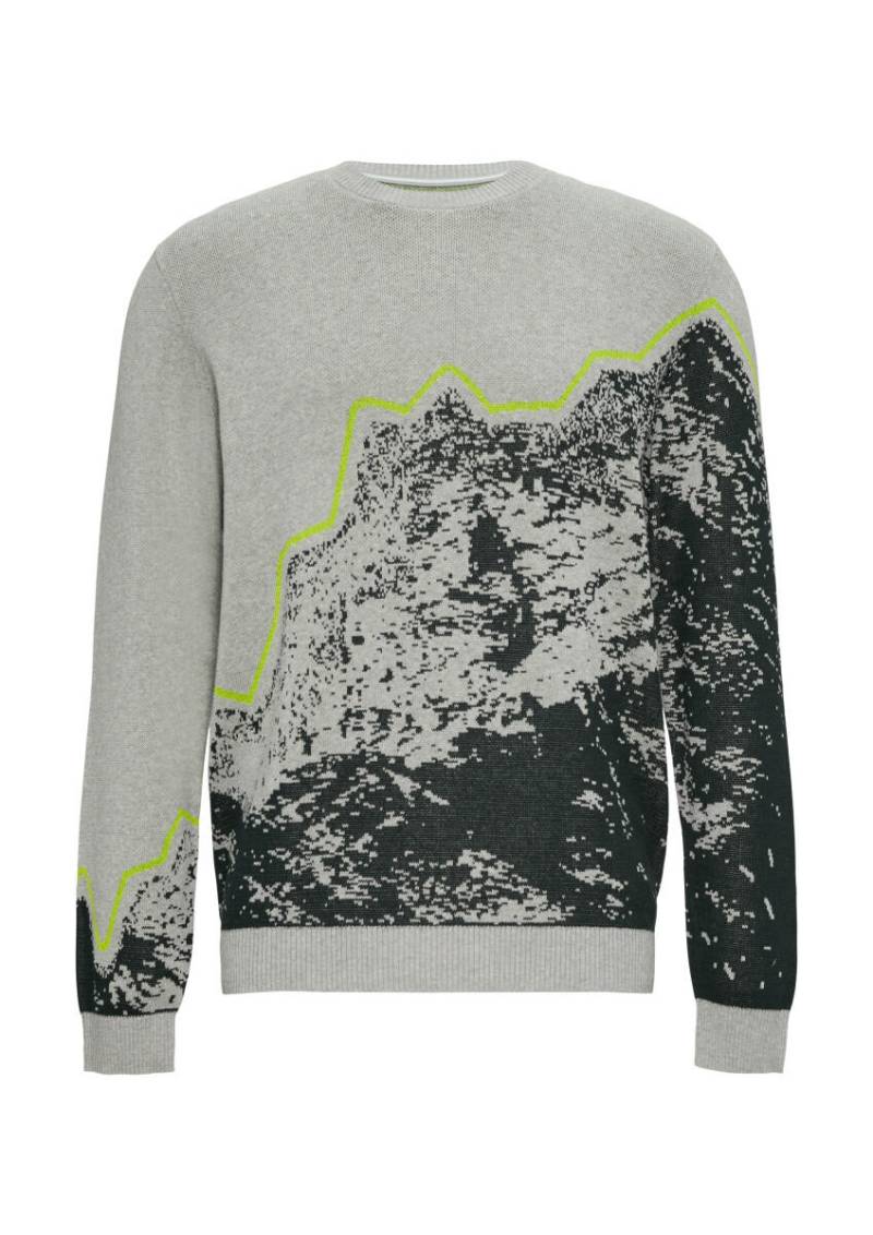 s.Oliver Red Label - Strickpullover mit Jacquard-Artwork grau - Gr. - XL von s.Oliver Red Label