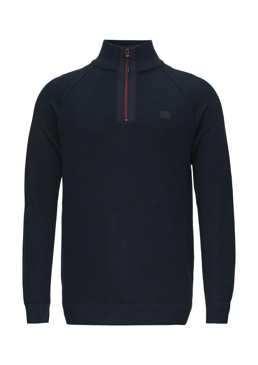 s.Oliver Red Label - Strickpullover mit Kragen blau - Gr. - S von s.Oliver Red Label