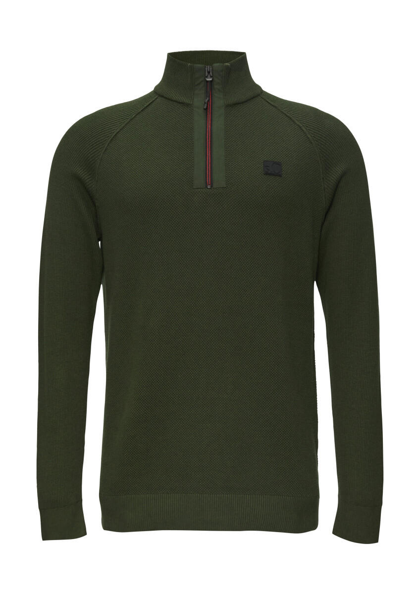 s.Oliver Red Label - Strickpullover mit Kragen grün - Gr. - L von s.Oliver Red Label