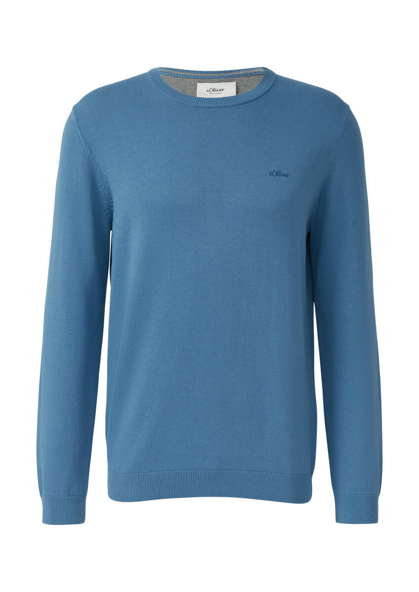 s.Oliver Red Label - Strickpullover mit Logo-Stickerei blau - Gr. - 3XL von s.Oliver Red Label