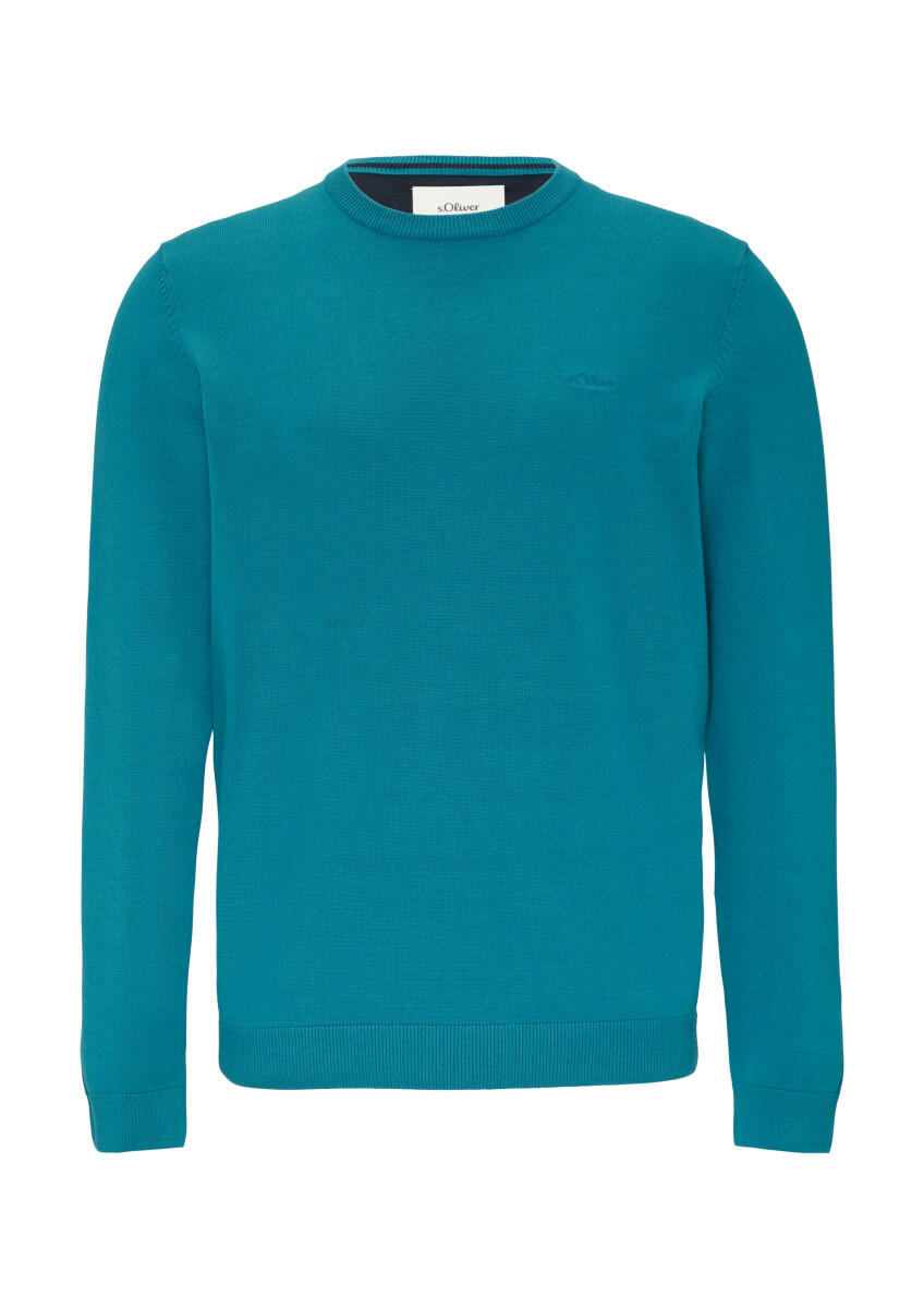 s.Oliver Red Label - Strickpullover mit Logo-Stickerei blau - Gr. - XL von s.Oliver Red Label