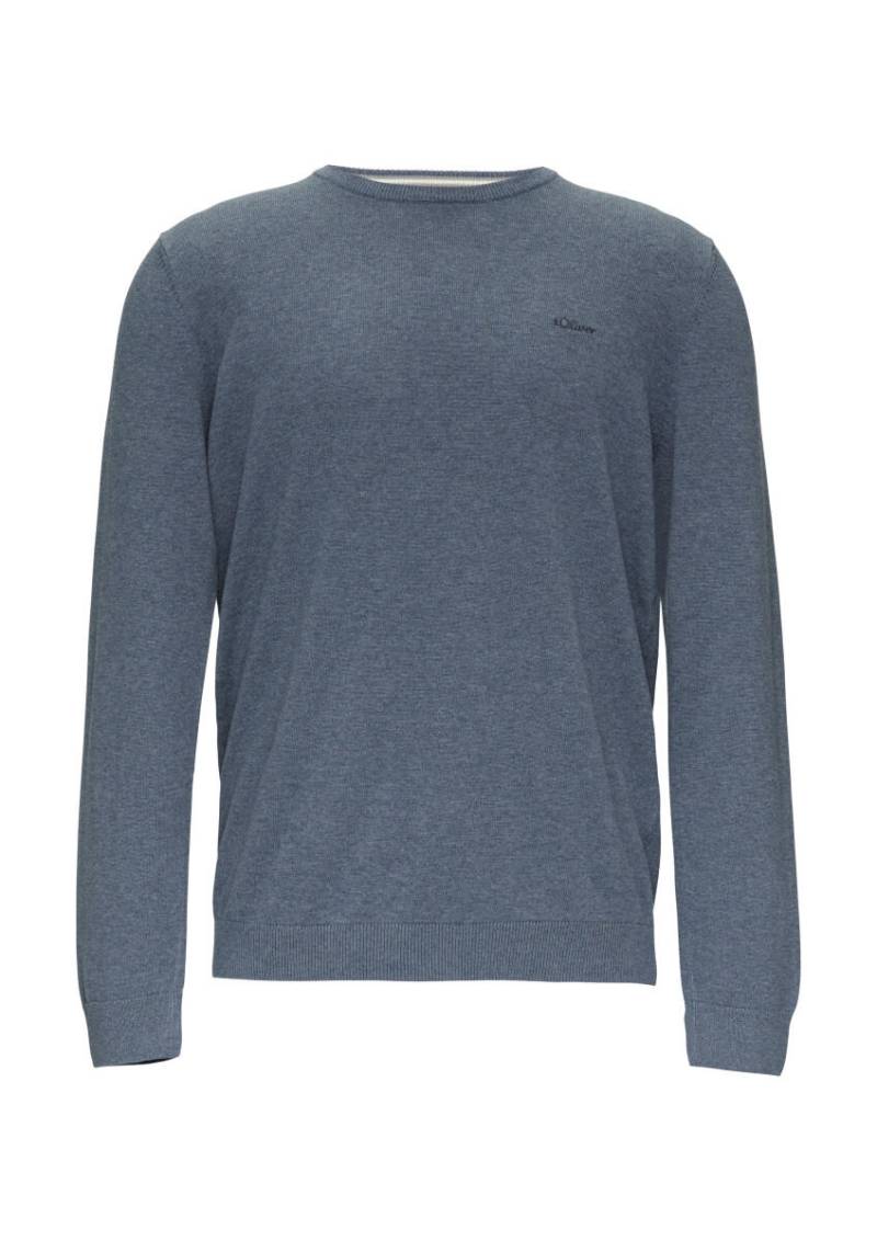 s.Oliver Red Label - Strickpullover mit Logo-Stickerei blau - Gr. - XXL von s.Oliver Red Label