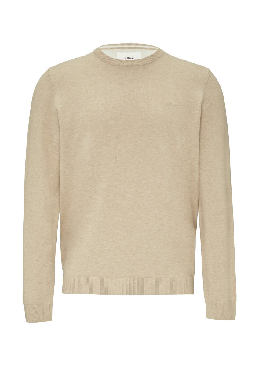 s.Oliver Red Label - Strickpullover mit Logo-Stickerei braun - Gr. - XXL von s.Oliver Red Label