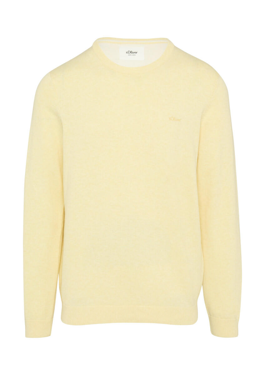 s.Oliver Red Label - Strickpullover mit Logo-Stickerei gelb - Gr. - 3XL von s.Oliver Red Label