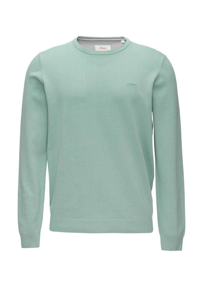 s.Oliver Red Label - Strickpullover mit Logo-Stickerei grün - Gr. - XXL von s.Oliver Red Label